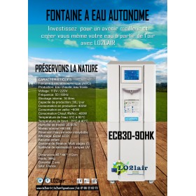 Fontaine à eau atmosphérique 30 litres ECB30-90HK
